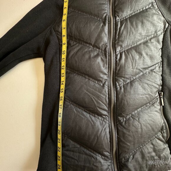 Marmot Down Coat Jacket Womens Insulated 700 Fill Full Zip Fleece Black Puffer L - Picture 10 of 12